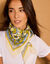 Foulard imprimé floral indien  (écru / bleu)