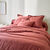 Linge de lit uni flanelle (bois de rose)