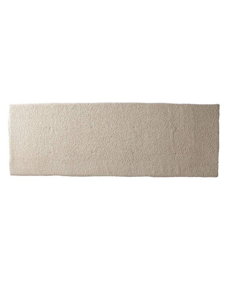 Long coussin de canapé en bouclette sherpa moutonnée (naturel)