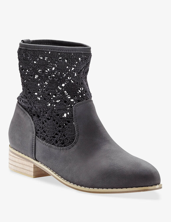 Boots macramé (noir)
