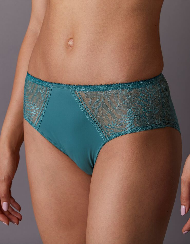 Culotte forme midi microfibre et dentelle stretch Camana - Lot de 2 (émeraude) Culotte forme midi microfibre et dentelle stretch Camana - Lot de 2 (émeraude)