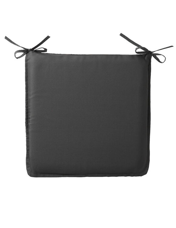 Galette de chaise unie forme carrée - lot de 2 (gris)