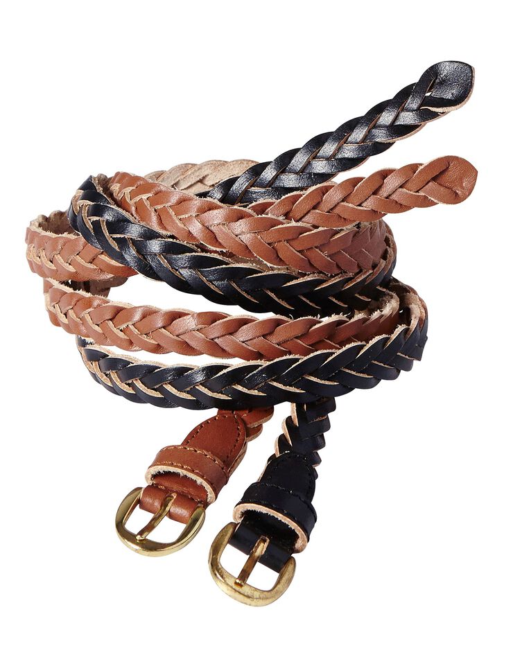 Ceinture tressée cuir (noir) Ceinture tressée cuir (noir)