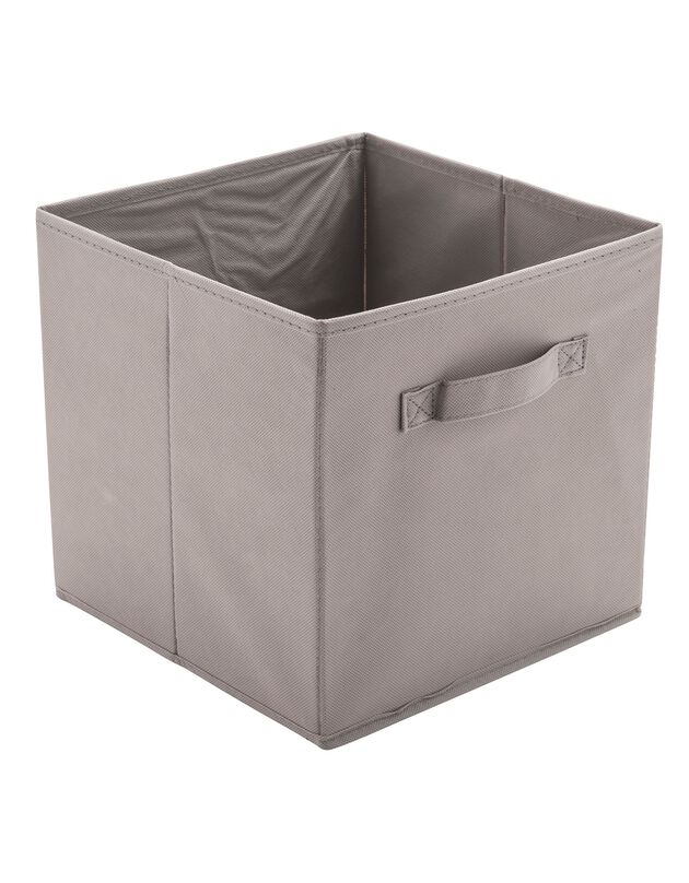 Cube rangement tissu - lots (taupe)