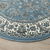 Tapis rond motifs perse (bleu grisé)