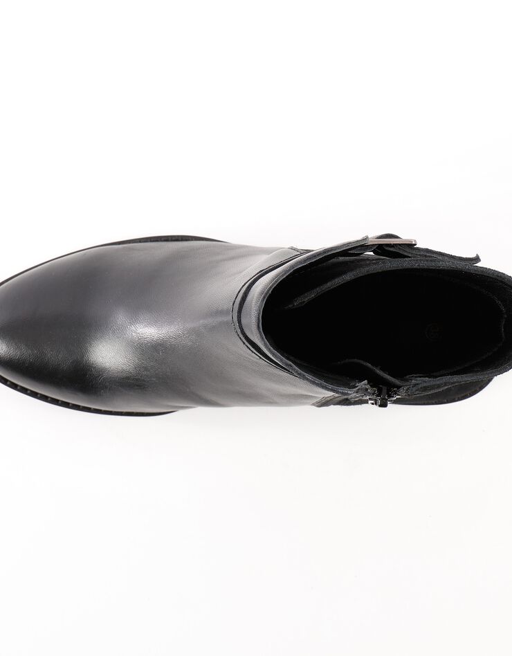 Boots en cuir esprit motardes (noir) Boots en cuir esprit motardes (noir)