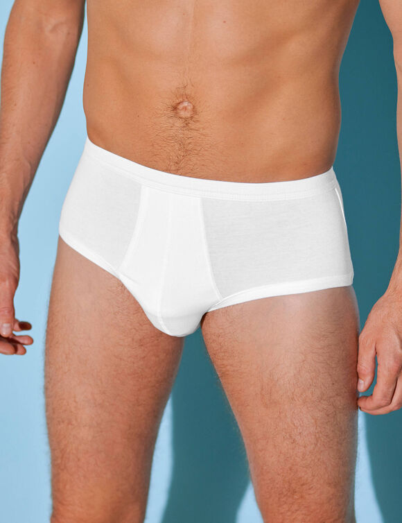 Slip ouvert taille haute grande taille - lot de 2 (blanc)
