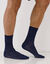 Mi-chaussettes fil d'Ecosse effet massant - lot de 2 paires (marine)
