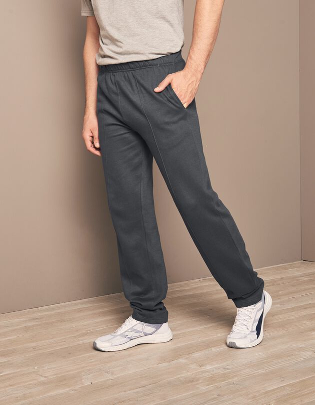 Pantalon loisirs molleton, bas droits (anthracite chiné)