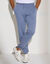 Pantalon jogging molleton bas élastiqué (bleu jean)