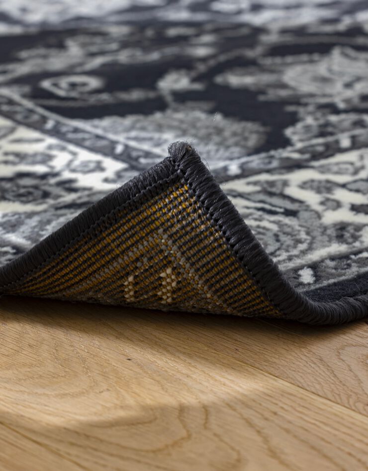 Tapis motifs perse (gris anthracite) Tapis motifs perse (gris anthracite)