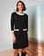 Robe bicolore, maille milano (noir / écru)