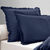 Linge de lit uni - percale de coton 72 fils/cm&sup2; (bleu encre)