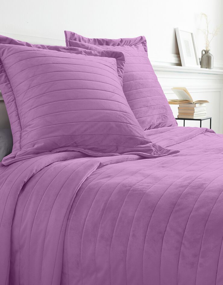 Couvre-lit matelassé velours microfibre (violine) Couvre-lit matelassé velours microfibre (violine)