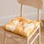 Galette de chaise carr&eacute;e imprim&eacute; feuillage - lot de 2 (jaune)