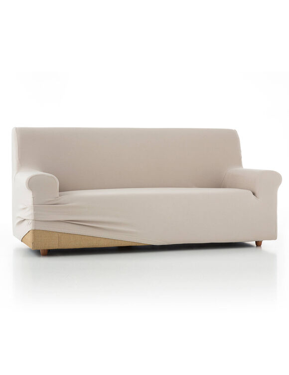 Housse unie fauteuil canapé bi-extensible  (ficelle)