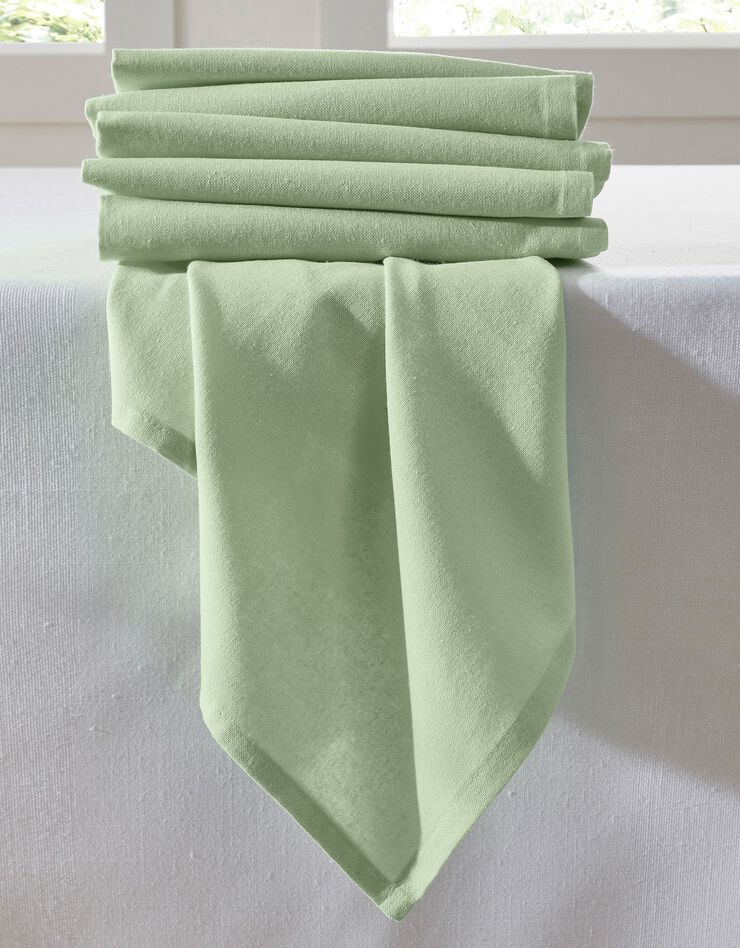 Serviette de table unie - lot de 6 (céladon) Serviette de table unie - lot de 6 (céladon)