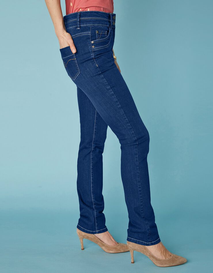 Jean coupe droite délavé stretch (dark blue) Jean coupe droite délavé stretch (dark blue)