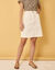 Jupe évasée, twill uni (blanc)