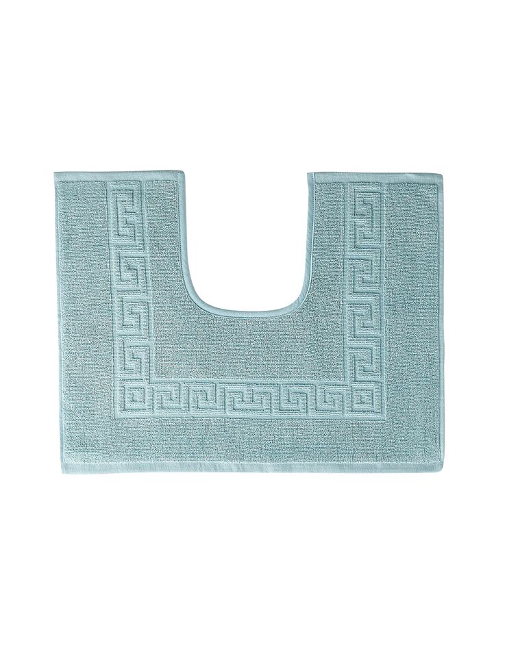 Tapis de bain éponge liteau motif frise grecque (vert d'eau) Tapis de bain éponge liteau motif frise grecque (vert d'eau)