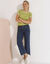 T-shirt bicolore manches courtes  (vert tilleul)