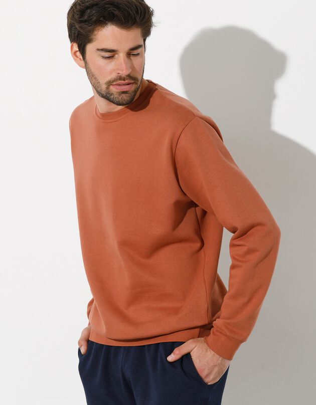 Sweat molleton col rond (rouille)