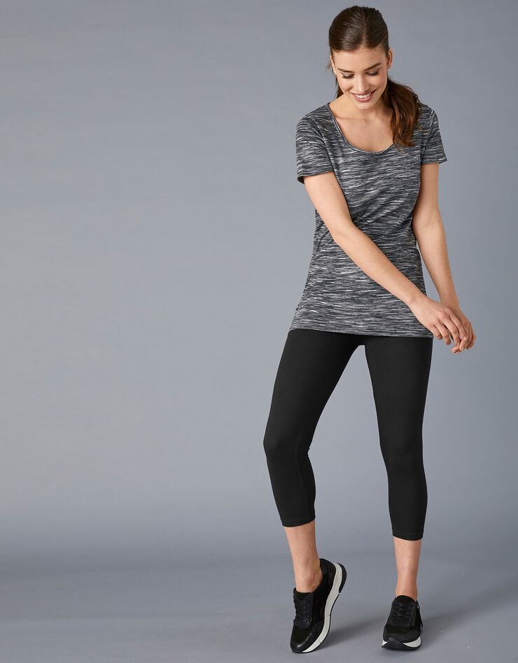 Legging 3/4 en coton bio(1), éco-responsable (noir) Legging 3/4 en coton bio(1), éco-responsable (noir)
