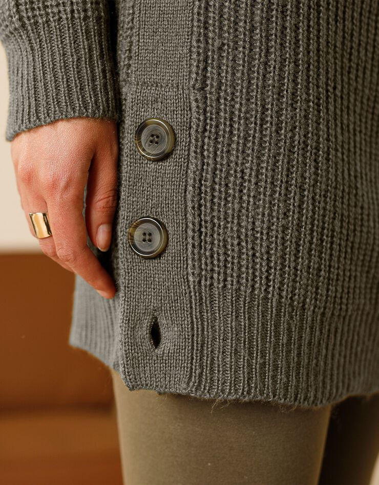 Pull tunique boutonné, toucher mohair (bronze) Pull tunique boutonné, toucher mohair (bronze)