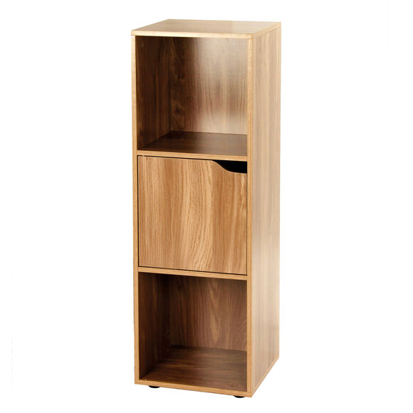 Meuble de rangement STAVRA – 3 cases 1 porte (naturel)