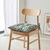 Galette de chaise carr&eacute;e imprim&eacute; indien - lot de 2 (vert)