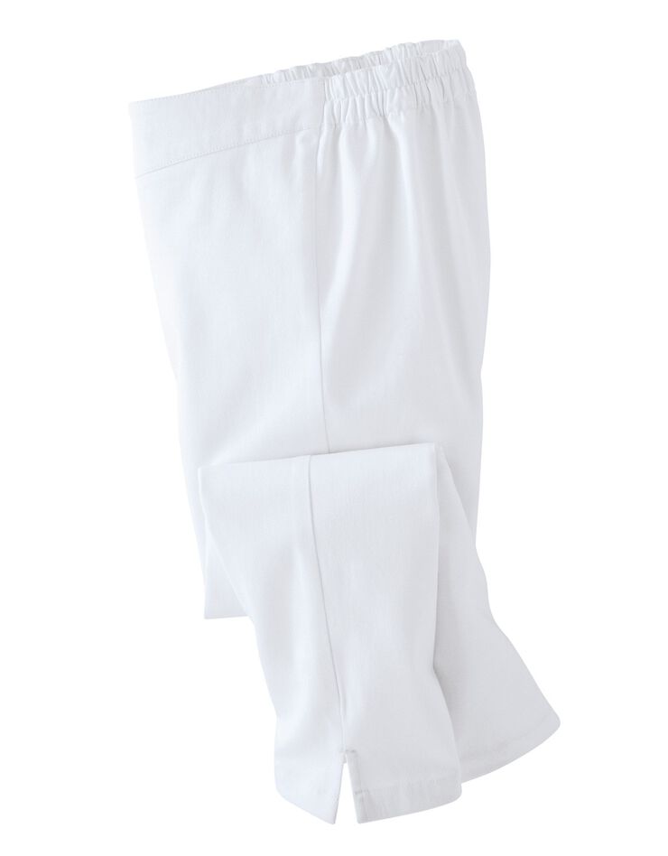 Corsaire toile stretch - effet ventre plat (blanc) Corsaire toile stretch - effet ventre plat (blanc)
