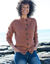 Cardigan boutonn&eacute; maille poilue fantaisie (caramel)