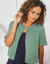 Gilet boutonné manches courtes, maille (vert clair)