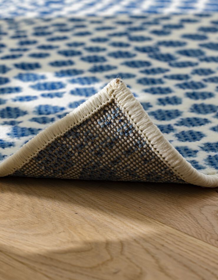 Tapis motifs pointillés (bleu jean)