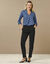 Pantalon 7/8ème chino maille crêpe (noir)
