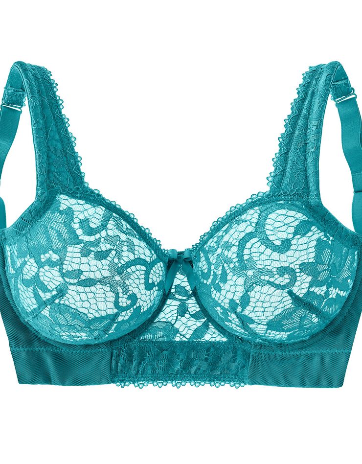 Soutien-gorge minimiseur en dentelle - avec armatures (émeraude) Soutien-gorge minimiseur en dentelle - avec armatures (émeraude)