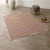 Tapis rectangulaire à rayures (terracotta)