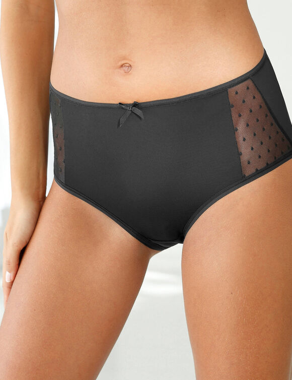 Culotte microfibre forme maxi   &ndash; Lot de 2 (noir)