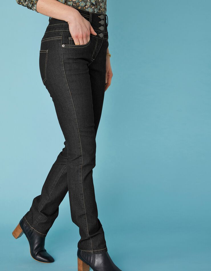 Jean droit taille haute - petite stature (black) Jean droit taille haute - petite stature (black)