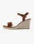 Sandales compensées talon corde (beige foncé)