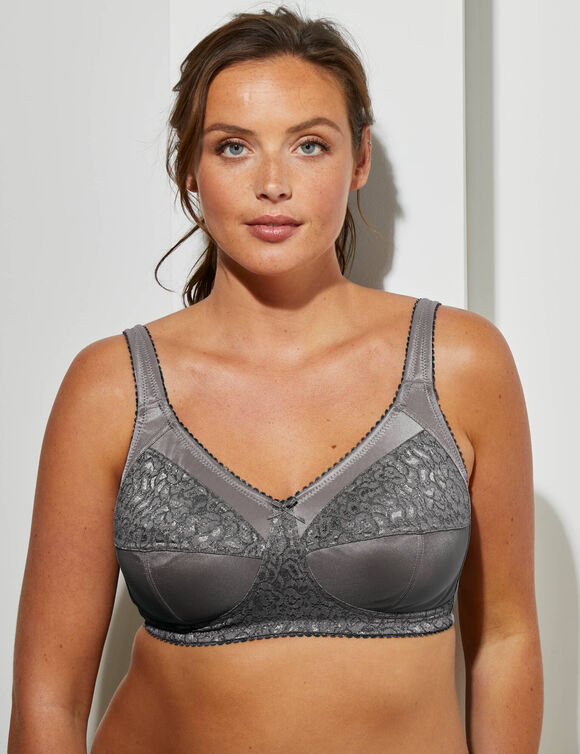 Soutien-gorge grand maintien - sans armatures (anthracite)