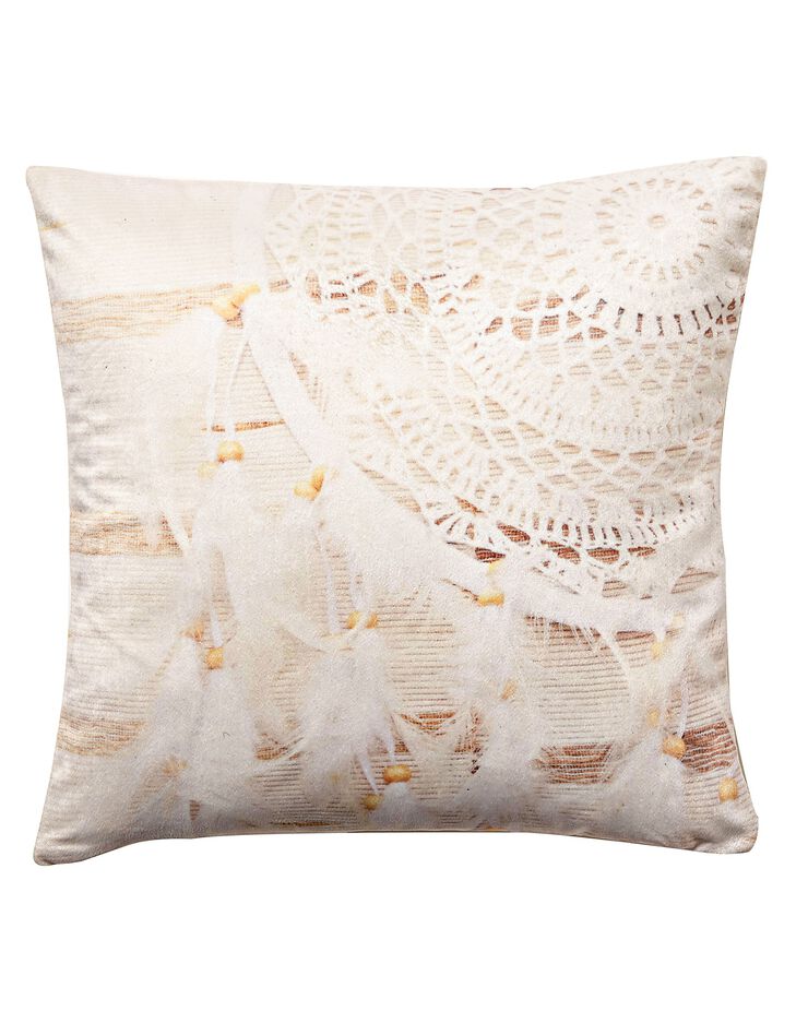 Housse de coussin velours imprimée - lot de 2 (écru) Housse de coussin velours imprimée - lot de 2 (écru)