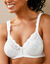Soutien-gorge emboîtant en maille satinée et dentelle « Stelina" - avec armatures (blanc)