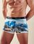 Boxer imprimé microfibre stretch - lot de 2 (bleu)