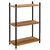 Etag&egrave;re 3 niveaux en bois (marron/noir)