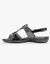Sandales bicolores en cuir ultra souple  (noir)