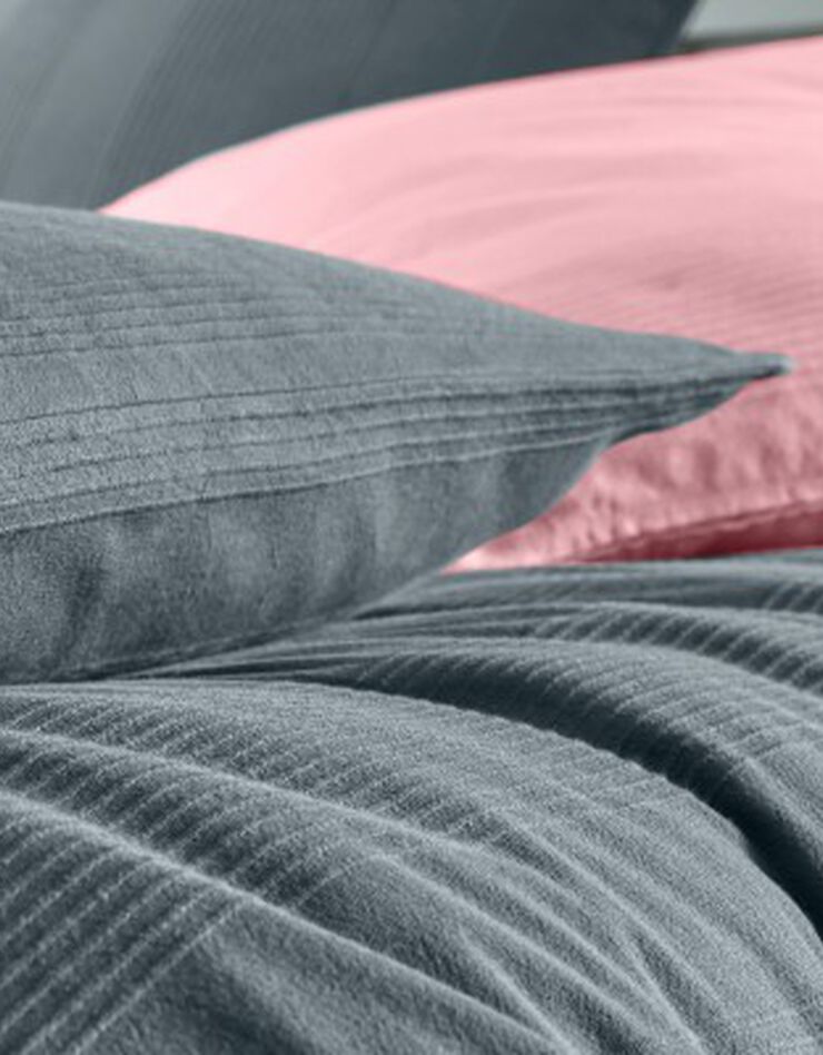 Jeté de lit uni tissé coton (gris anthracite) Jeté de lit uni tissé coton (gris anthracite)