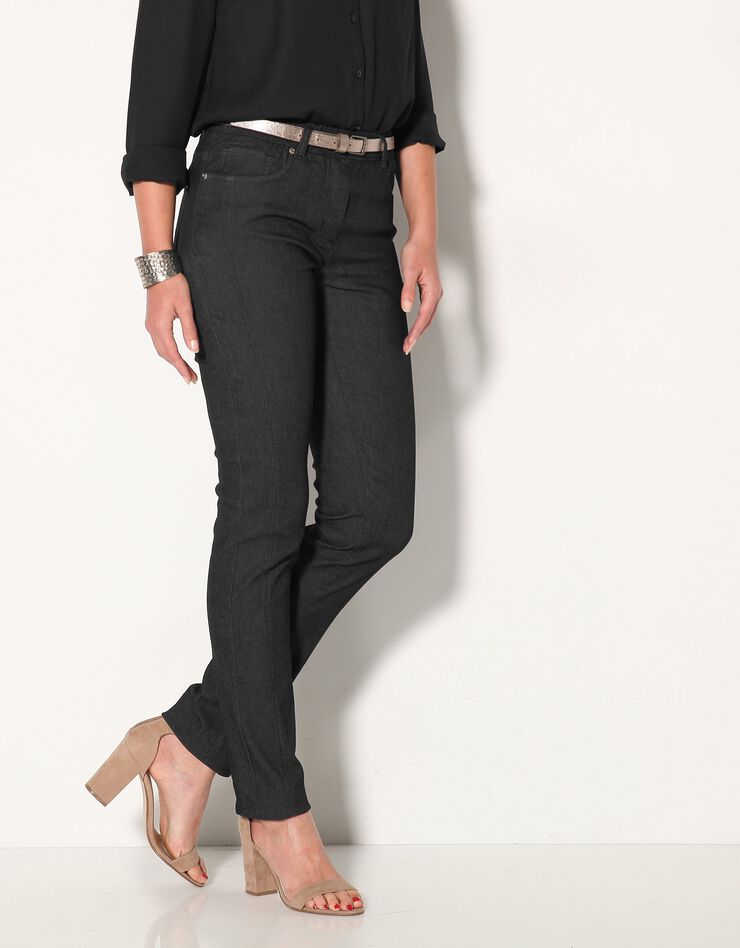 Pantalon stretch coutures affinantes (noir)