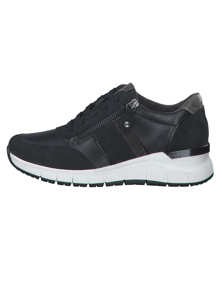 Sneakers dessus cuir - largeur confort (marine) Sneakers dessus cuir - largeur confort (marine)
