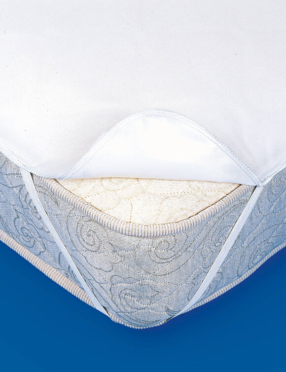 Prot&egrave;ge matelas lavable 95&deg; molleton plateau (blanc)
